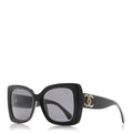Acetate CC Polarized Square Sunglasses 5555 Black