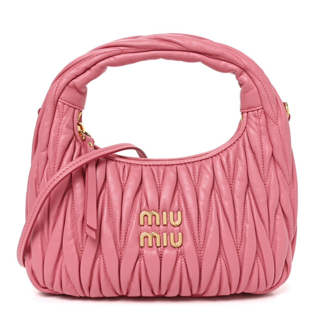 Nappa Matelasse Small Wander Hobo Pink