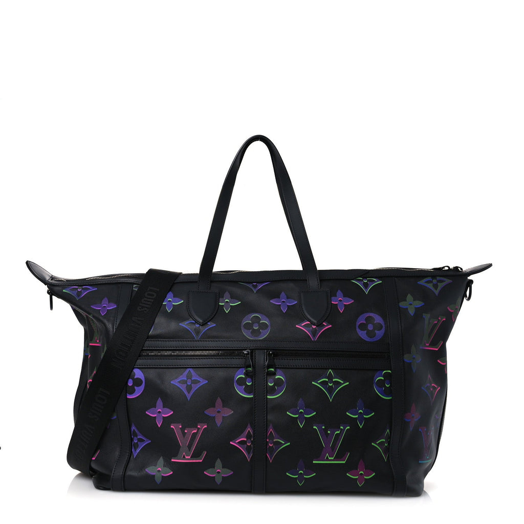 Calfskin Monogram Spotlight Comet Duffle Black Borealis
