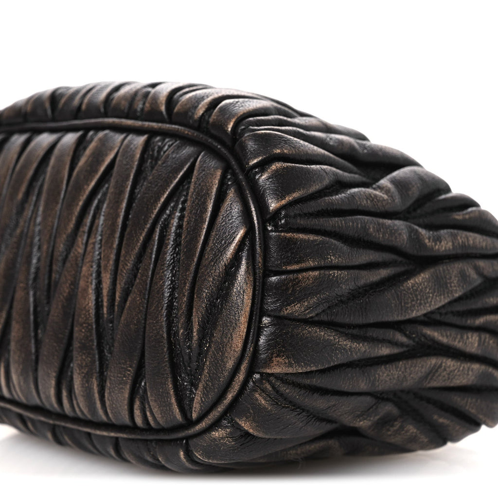 Nappa Matelasse Pouch Sand Coffee