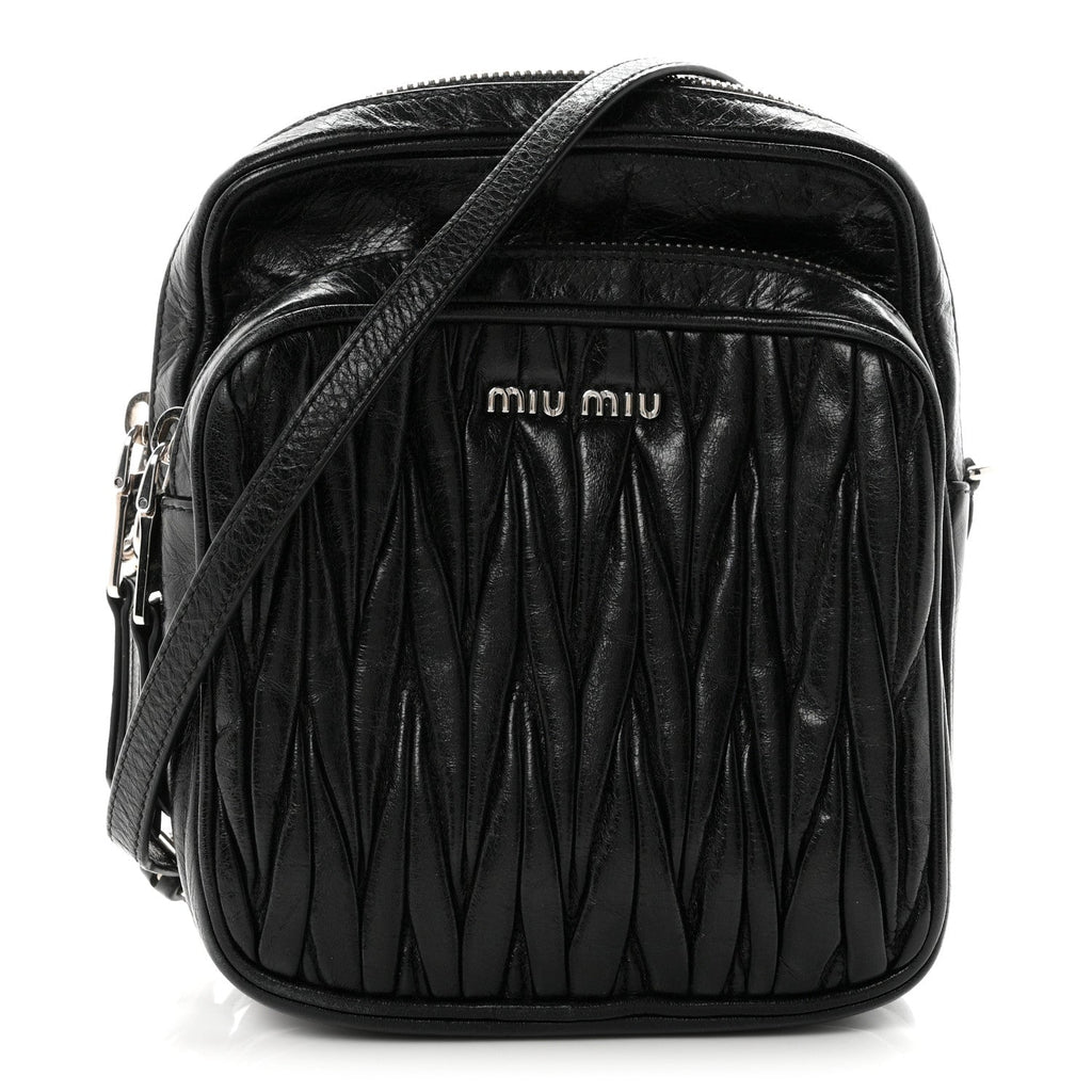 Nappa Matelasse Crossbody Black