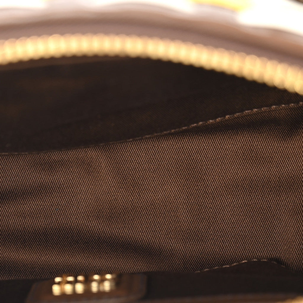 Woven Calfskin Small Beau Top Handle Bag Acero Sole Talco