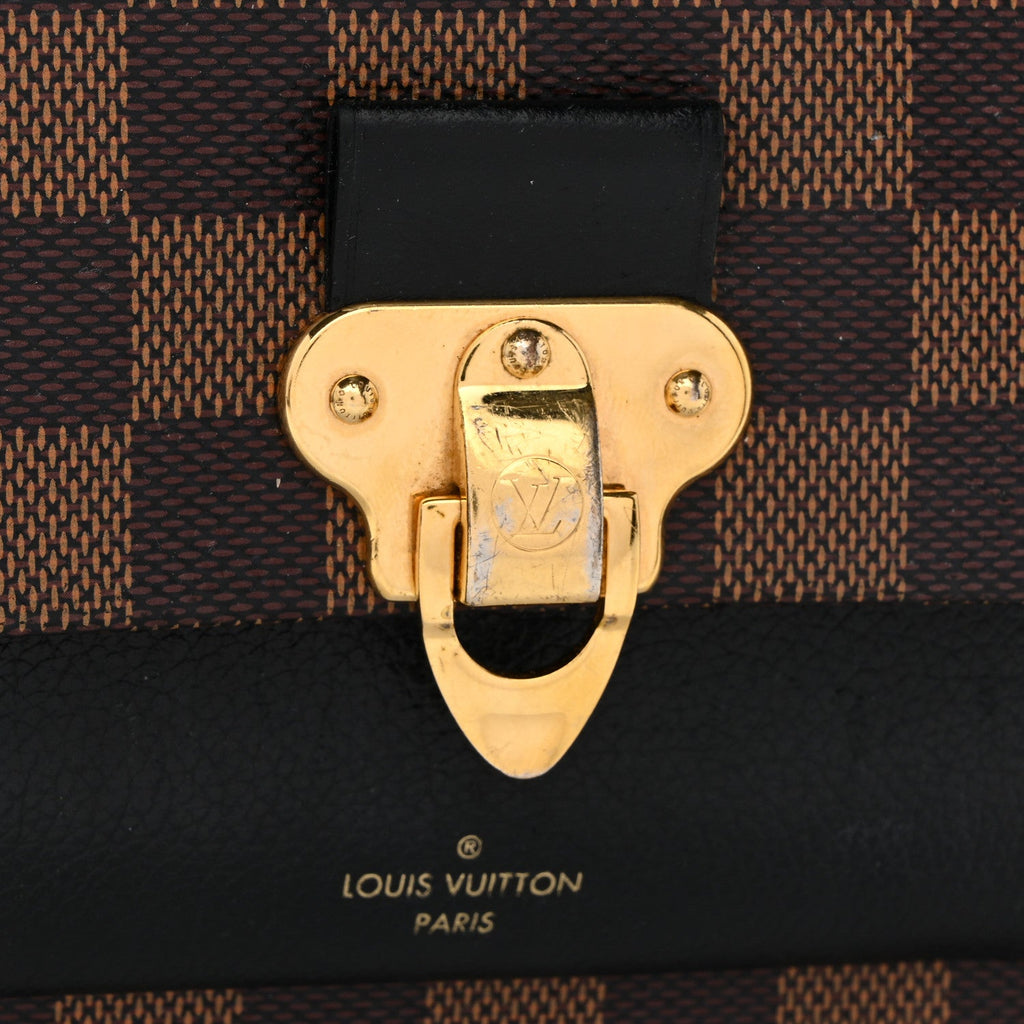Damier Ebene Vavin Chain Wallet Black