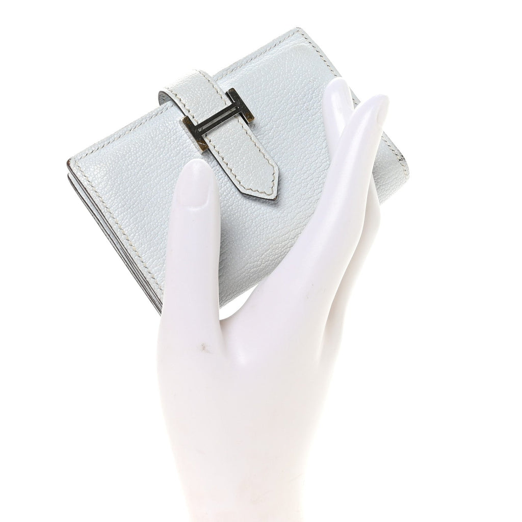 Chevre Mysore Mini Bearn Wallet Bleu Brume