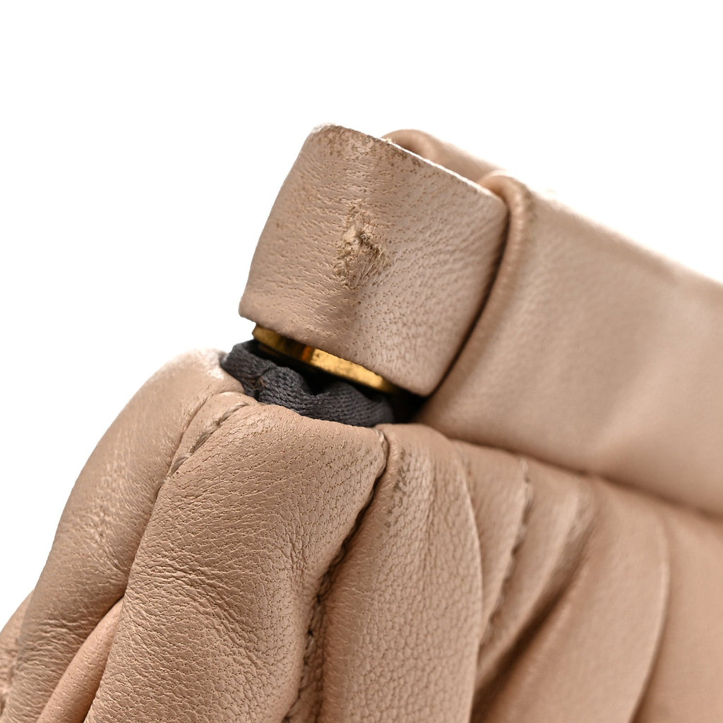 Nappa Matelasse Clutch Cammeo