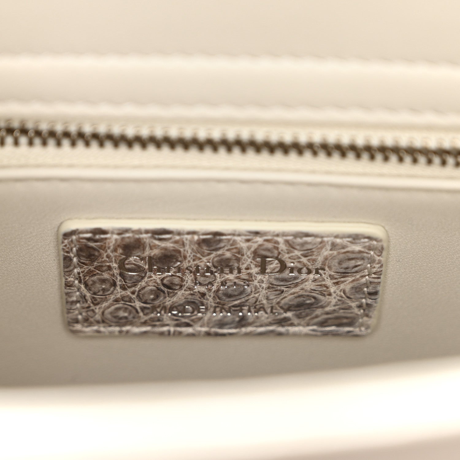 Niloticus Crocodile Himalaya Medium Lady Dior Latte