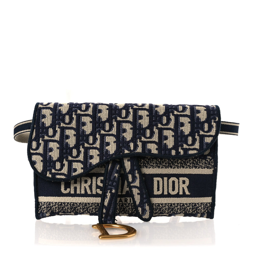 Oblique Slim Saddle Pouch Blue
