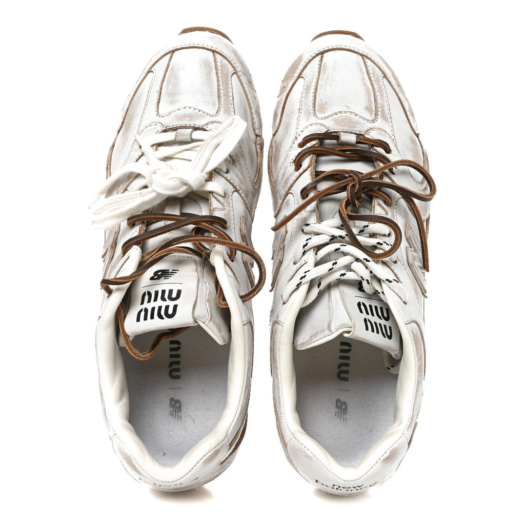 X NEW BALANCE Bleached Calfskin 530 SL Sneakers 42 White