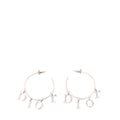 Crystal Hoop Earrings Silver
