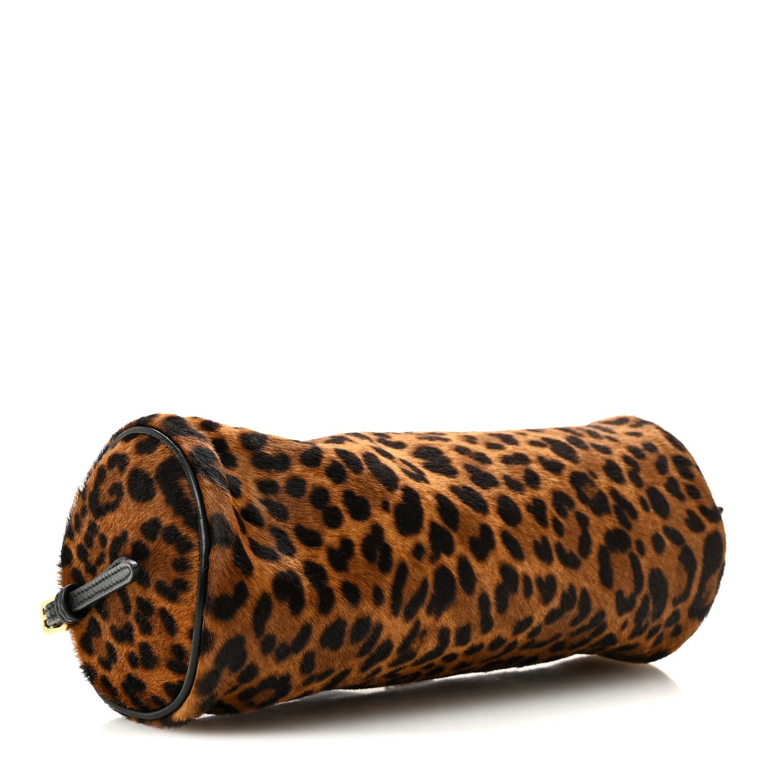 Nappa Calf Hair Leopard Printed Pouch Miele