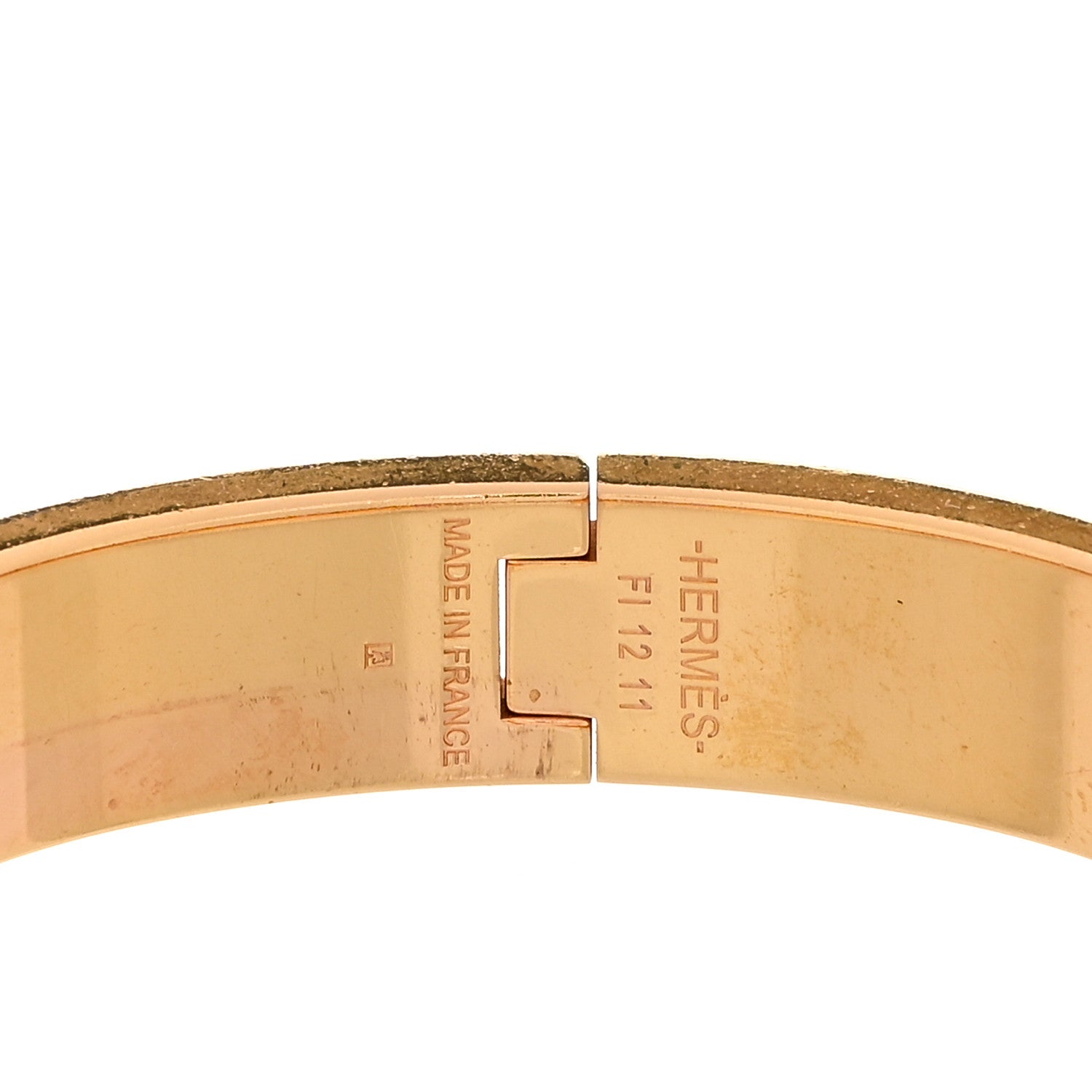 Enamel Narrow Clic Clac H Bracelet PM White
