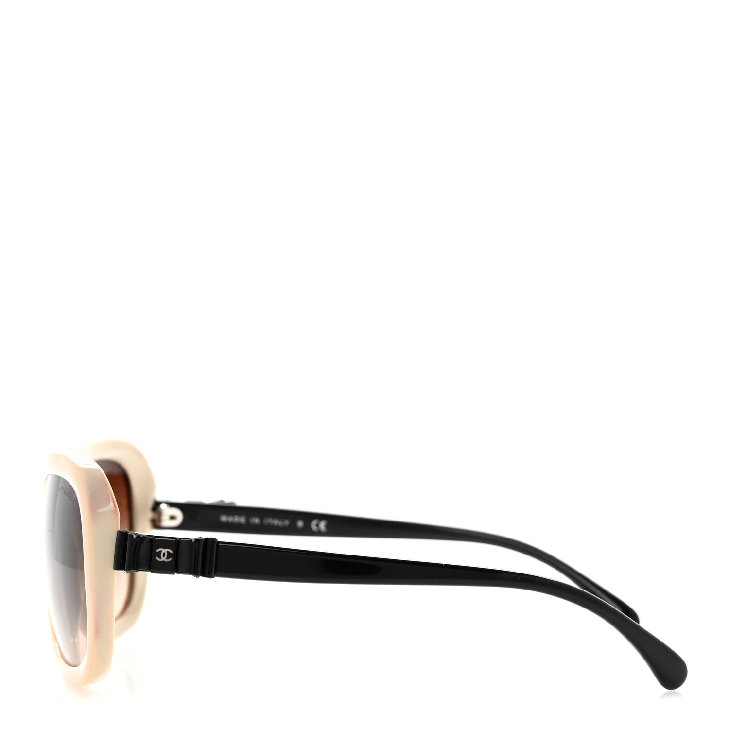 Acetate CC Bow Sunglasses 5280-Q Beige Black