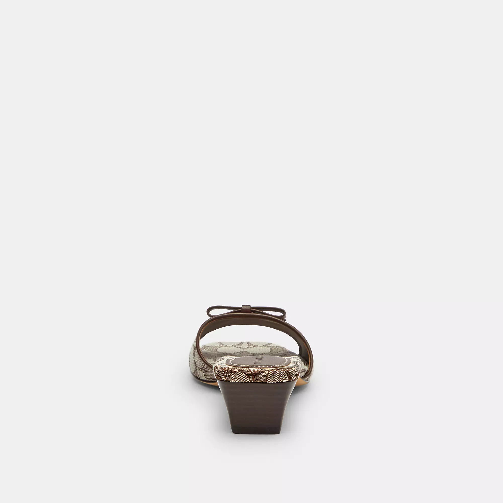 Coach Outlet Bow Kitten Heel Sandal In Signature Jacquard