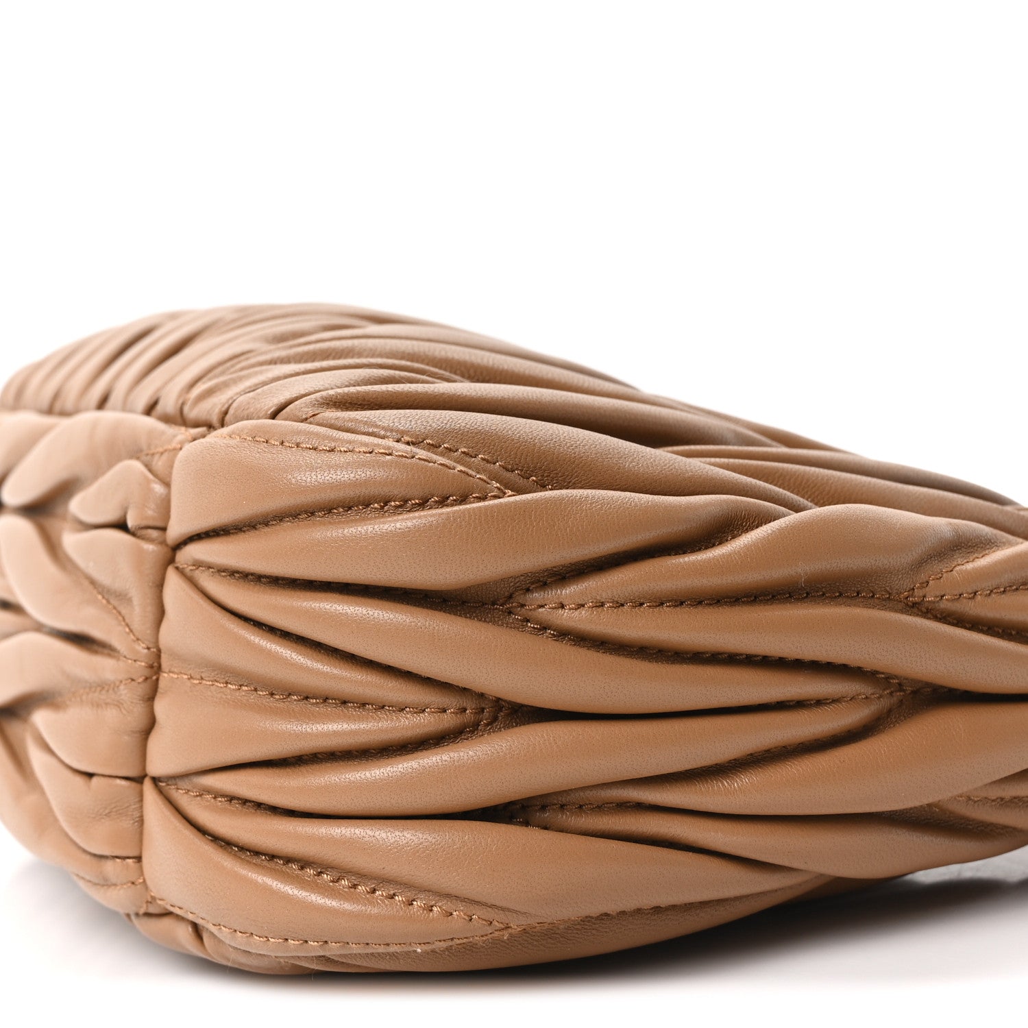 Nappa Matelasse Small Wander Hobo Caramel