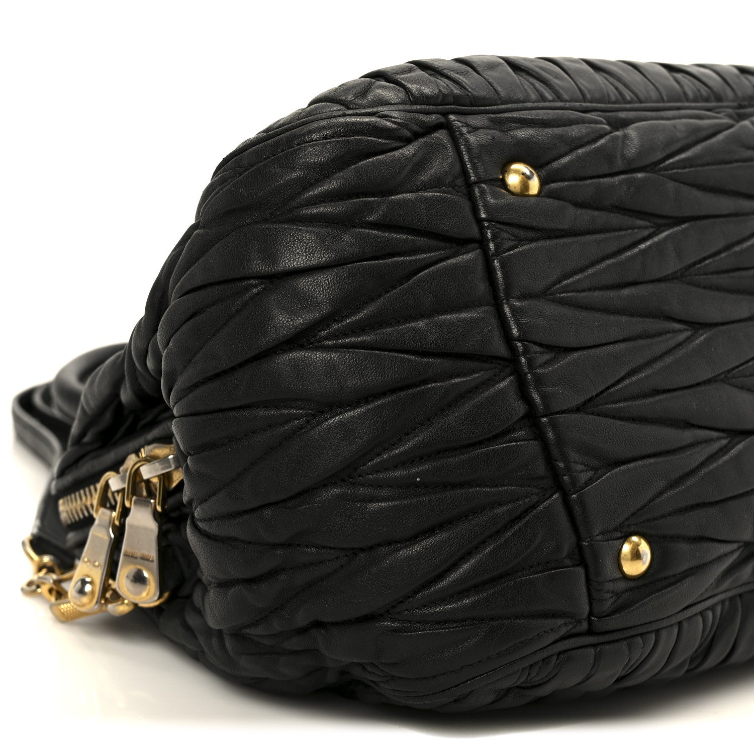Nappa Matelasse Top Handle Black