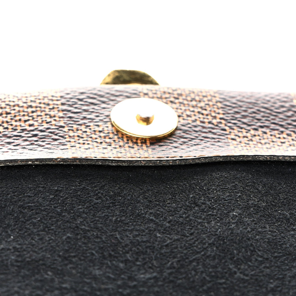 Damier Ebene Vavin Chain Wallet Black