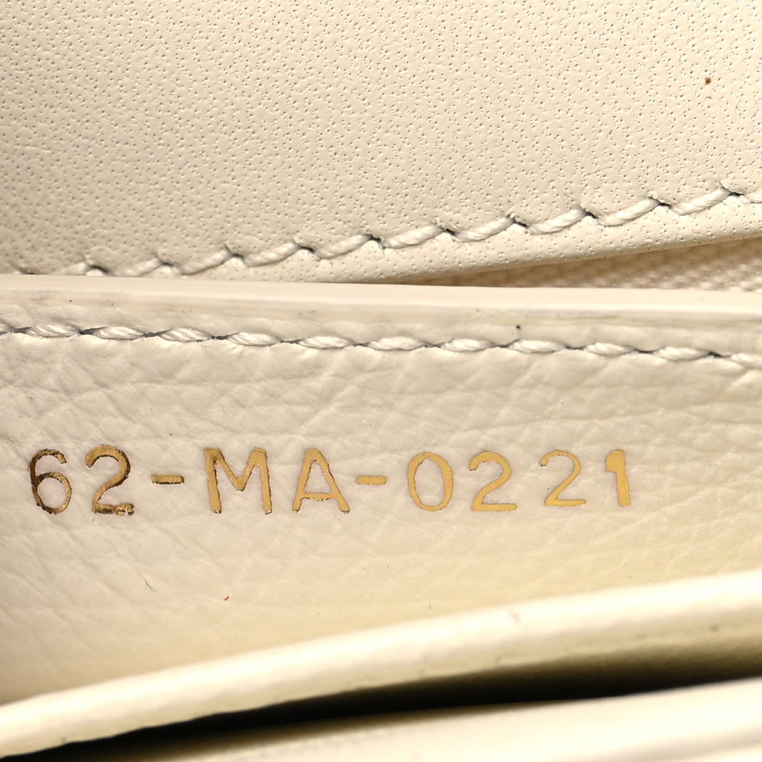 Grained Calfskin Cannage Small Caro Bag White