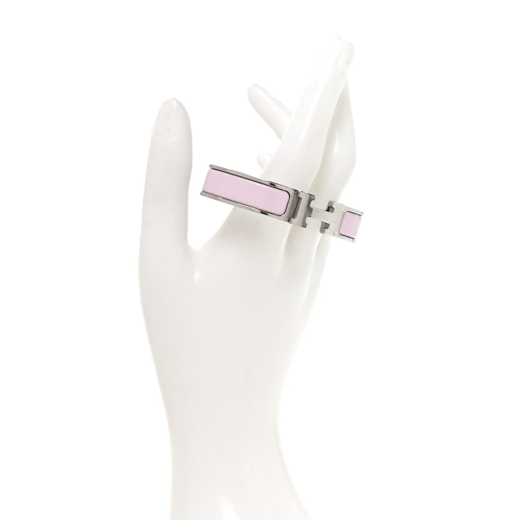 Enamel Narrow Clic Clac H Bracelet PM Rose Candeur