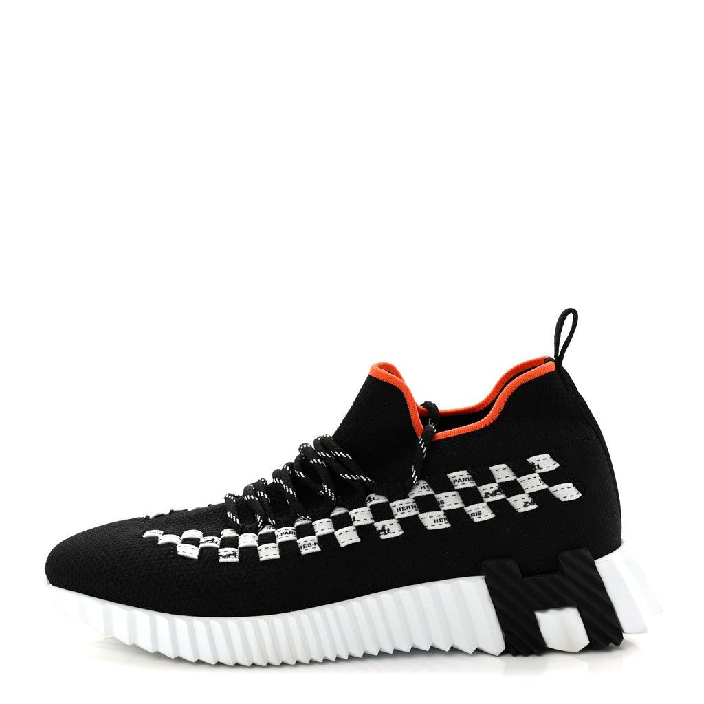 Knit Womens Flex Bolduc Sneakers 37 Black White