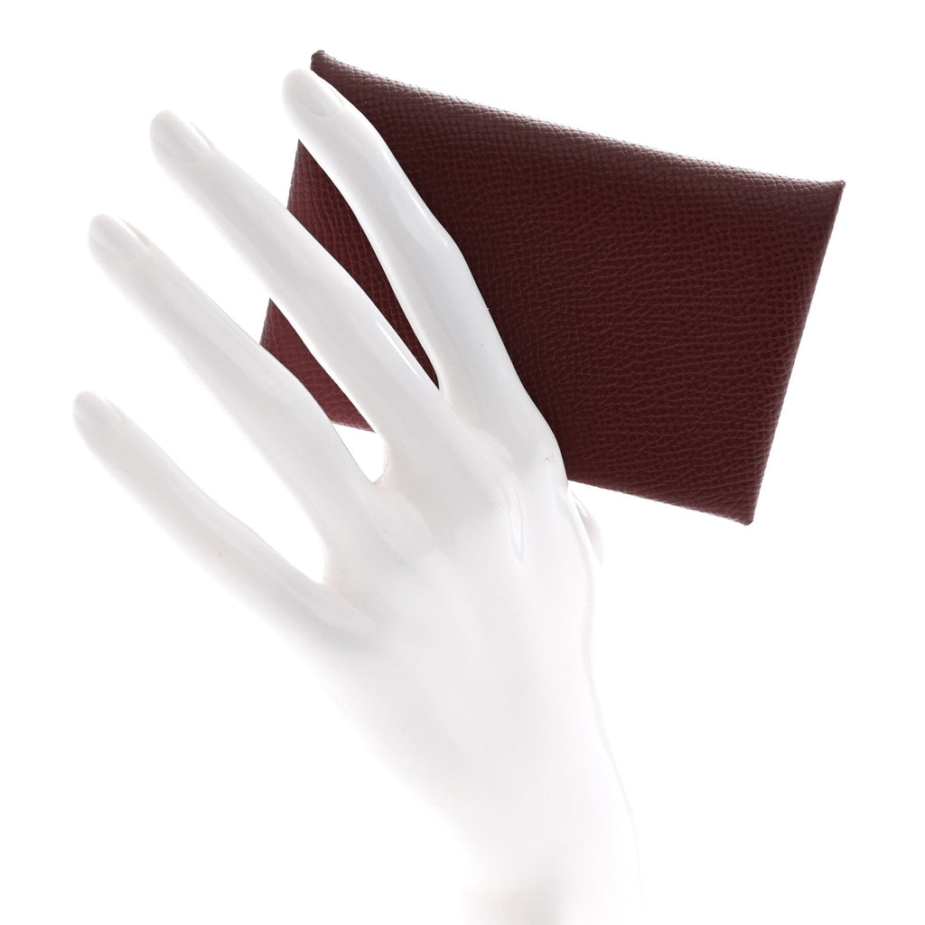 Epsom Calvi Card Case Rouge H