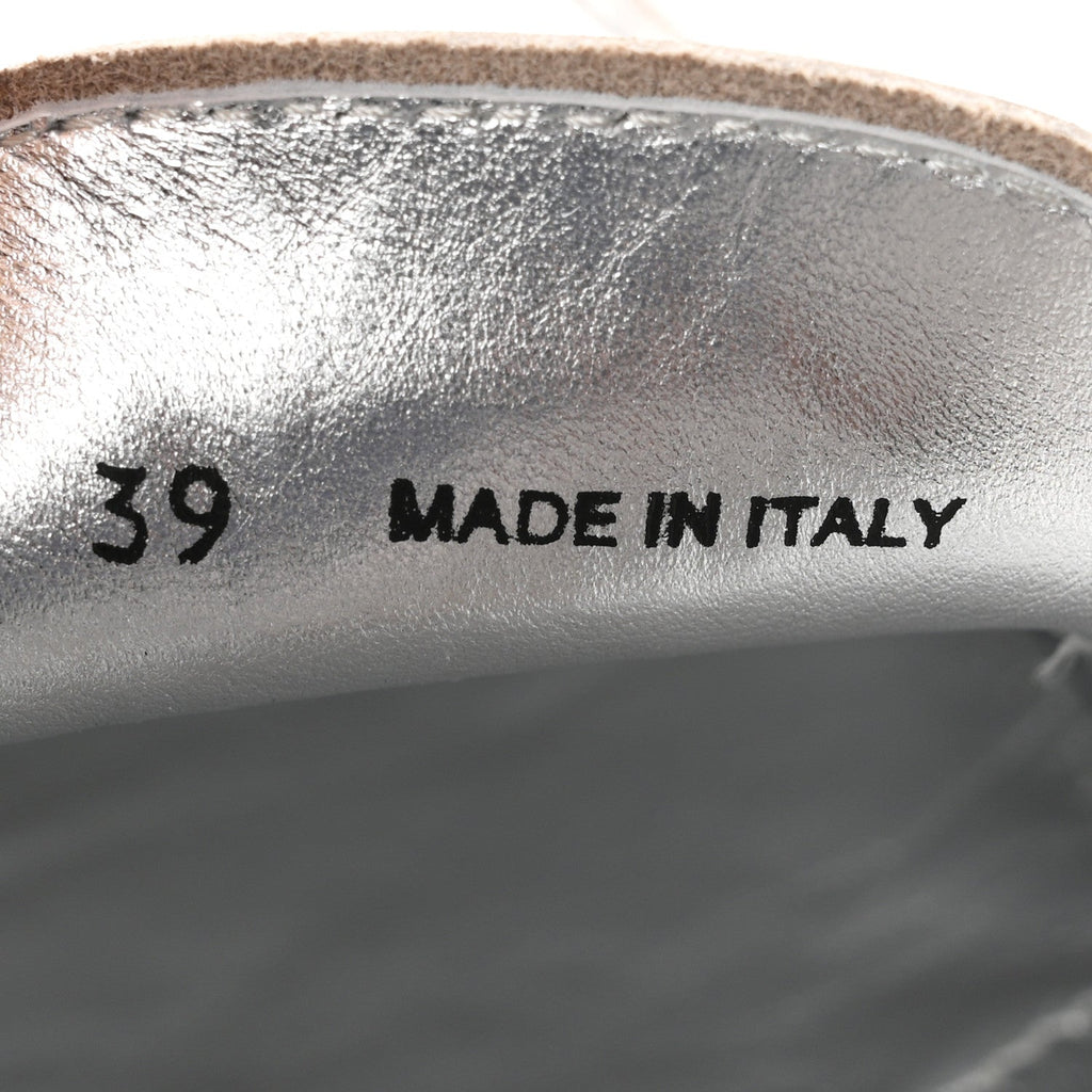 Vitello Deco Penny Loafer 39 Argento