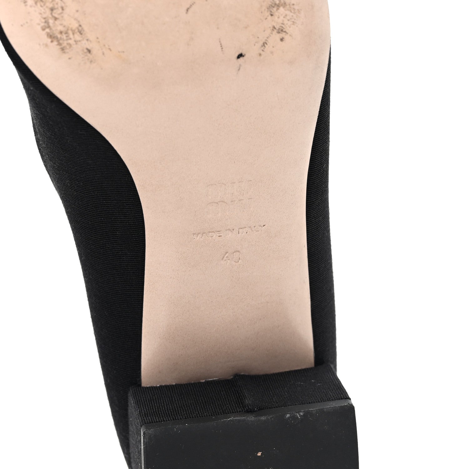 Grosgrain Moire Mary Jane Pumps 40 Black