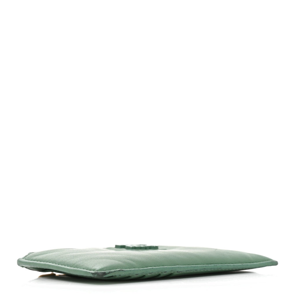 Soft Calf Softy Envelope Zip Card Holder Salvia