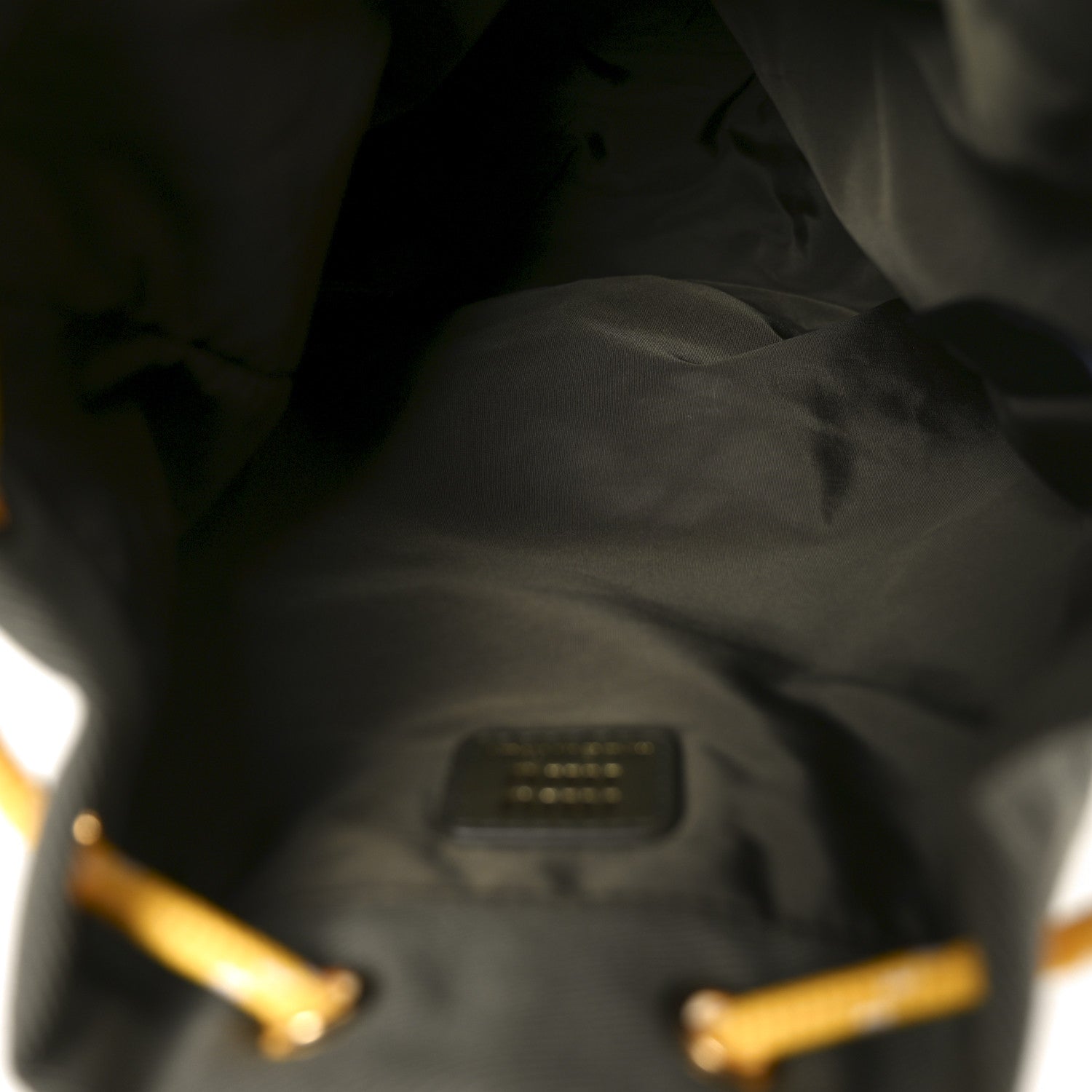Canvas Gabardine Bucket Bag Oliva Giallo