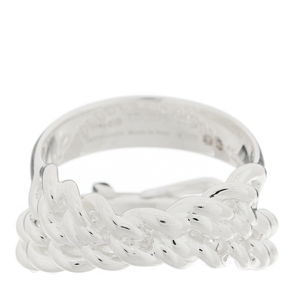 Sterling Silver MM Boucle Selier Inflexible Ring 57 8