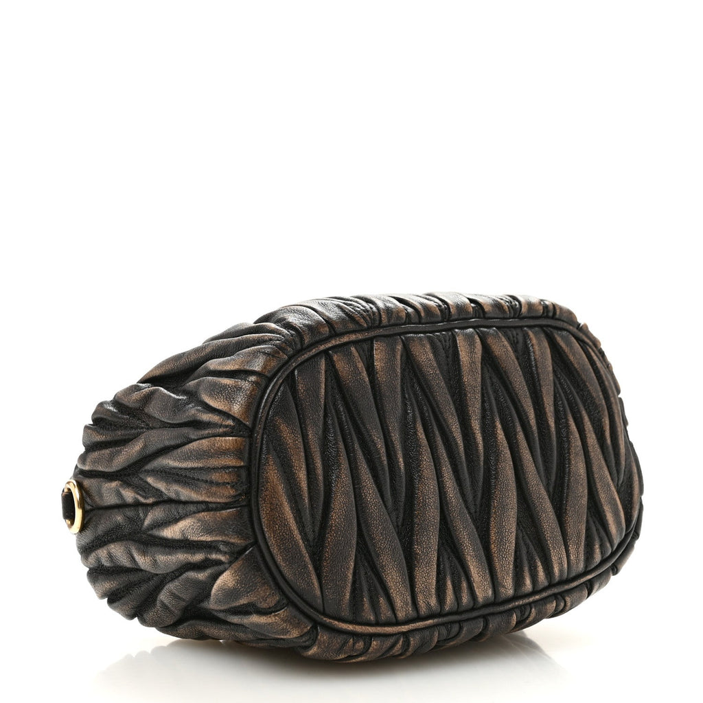 Nappa Matelasse Pouch Sand Coffee