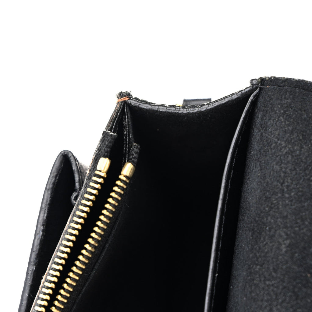 Damier Ebene Vavin Chain Wallet Black