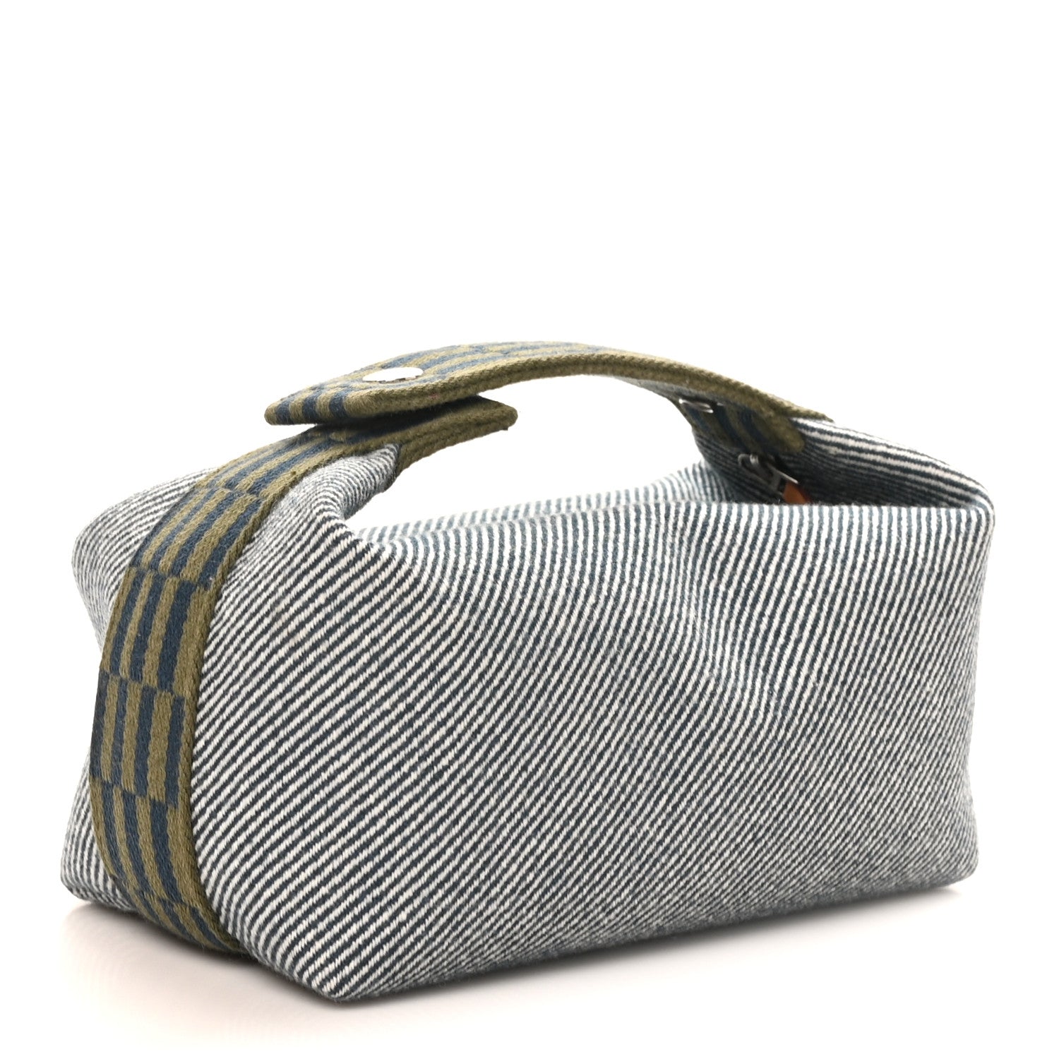 Wool Small Bride-A-Brac H Natte Pouch Bleu Abysse