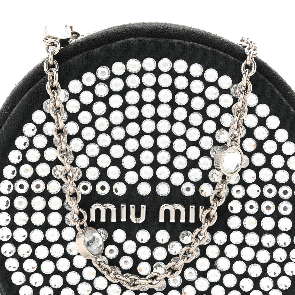 Raso Crystal Starlight Nano Circle Mini Bag Black