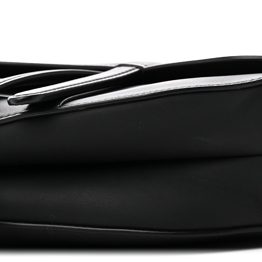 Ultra Matte Calfskin Saddle Bag Black