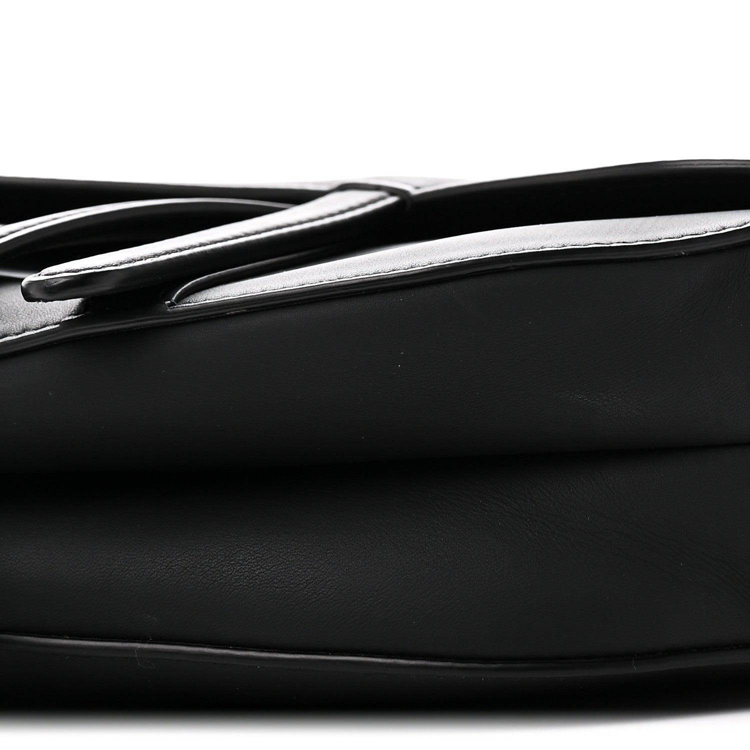 Ultra Matte Calfskin Saddle Bag Black