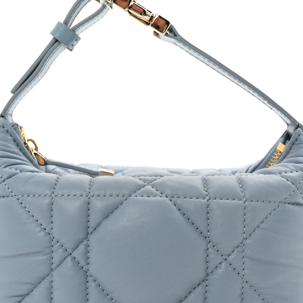 Calfskin Macrocannage Small Diortravel Nomad Pouch Bracing Blue