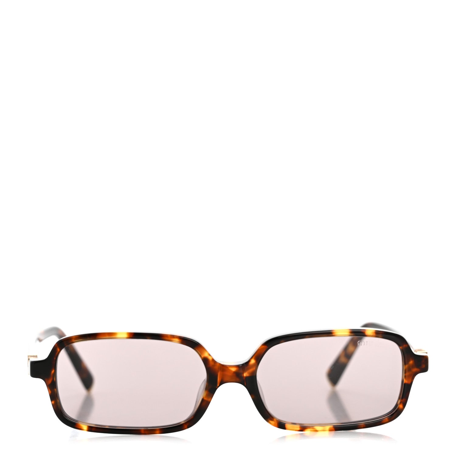Acetate Rectangle Regard Sunglasses SMU11Z-F Camel Beige