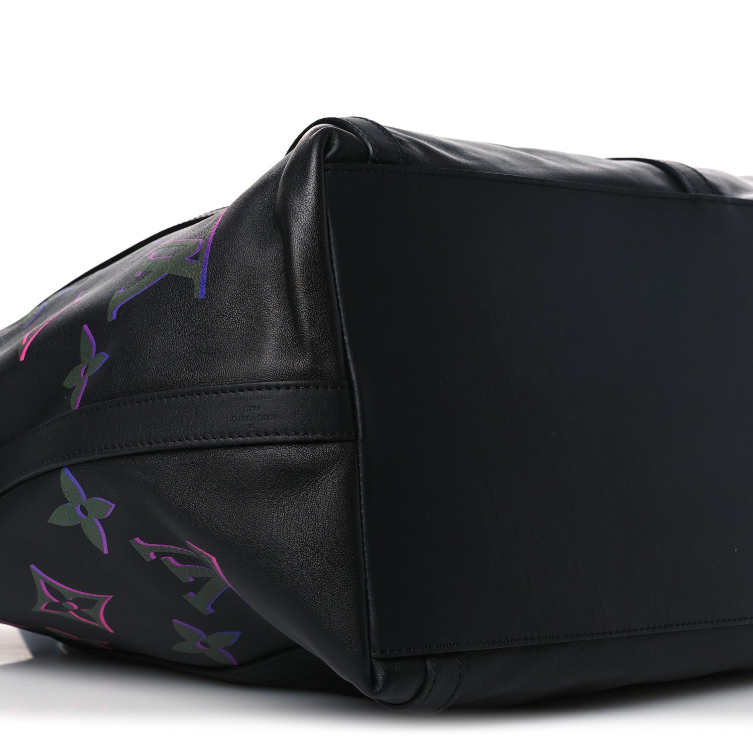 Calfskin Monogram Spotlight Comet Duffle Black Borealis