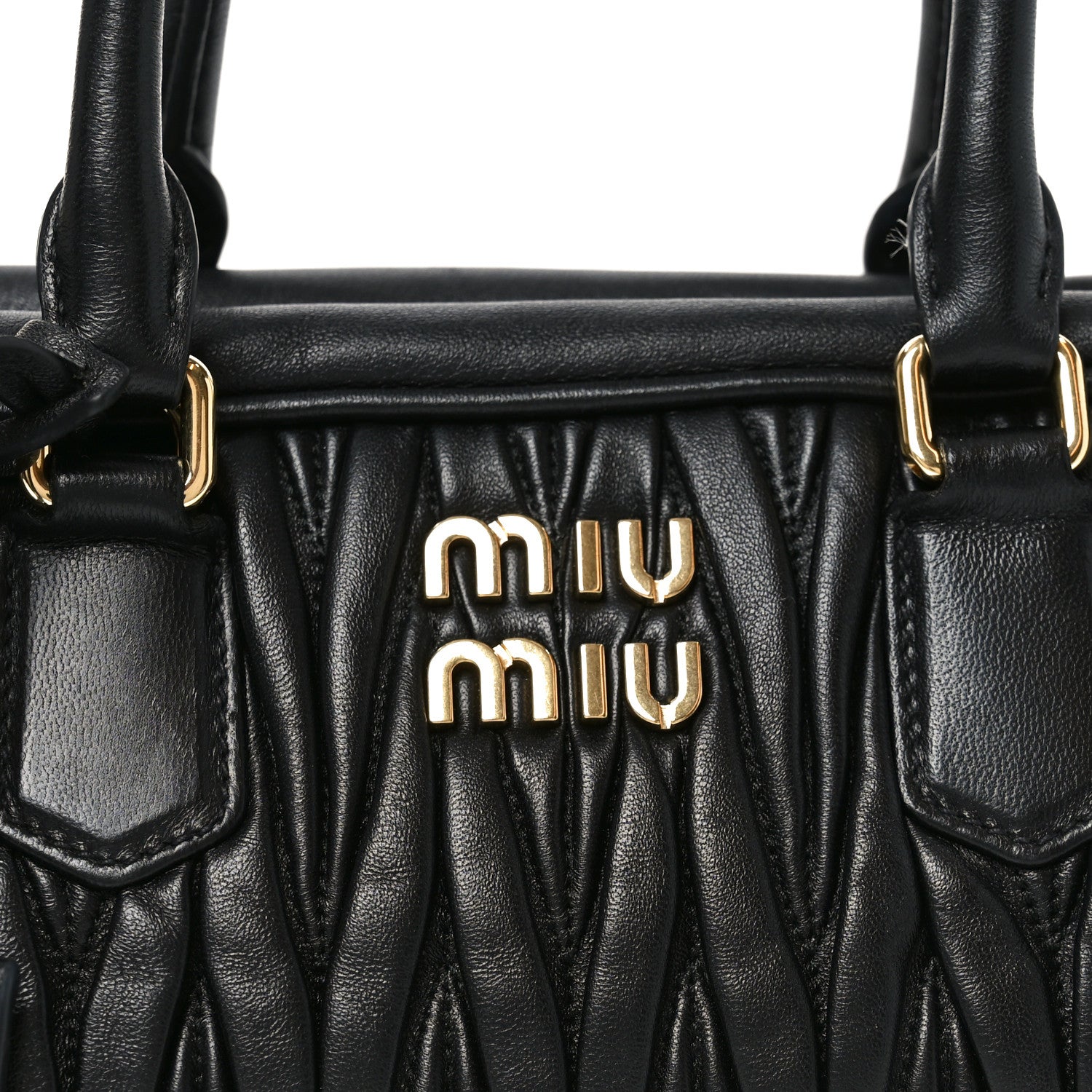 Nappa Matelasse Large Arcadie Top Handle Bag Black