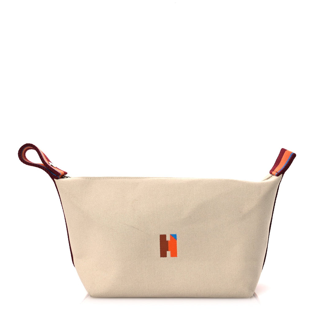Cotton Canvas H Pavillon Large Bride-A-Brac Pouch Naturel
