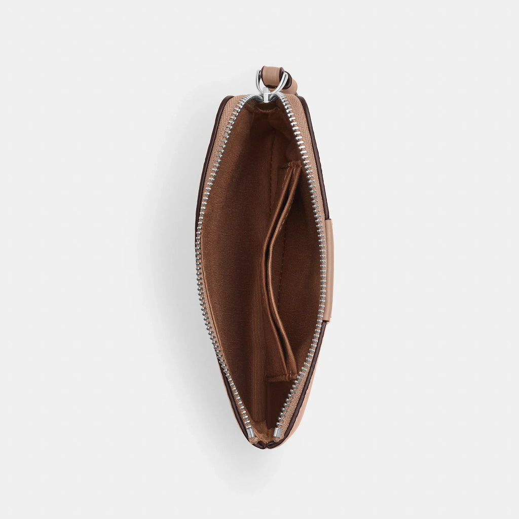 Coach Outlet Corner Zip Wristlet In Signature Canvas With Stripe