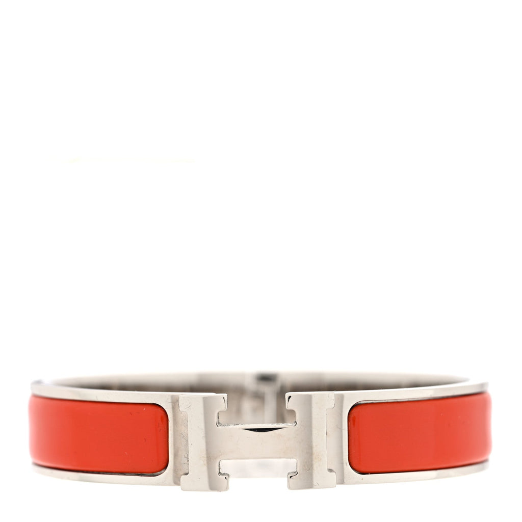 Enamel Narrow Clic Clac H Bracelet Orange