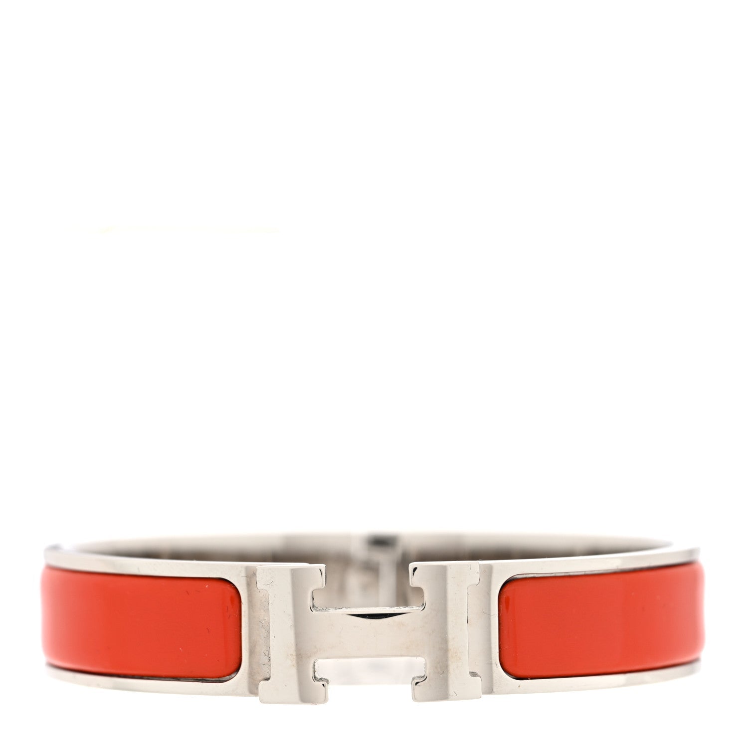 Enamel Narrow Clic Clac H Bracelet Orange