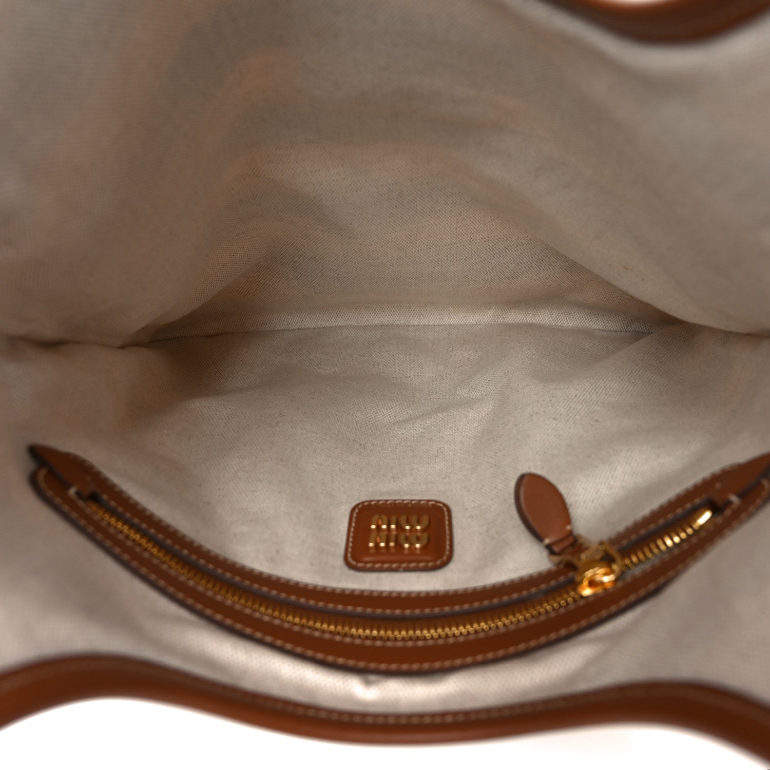Canvas Calfskin Striped Ivy Cacao Naturale