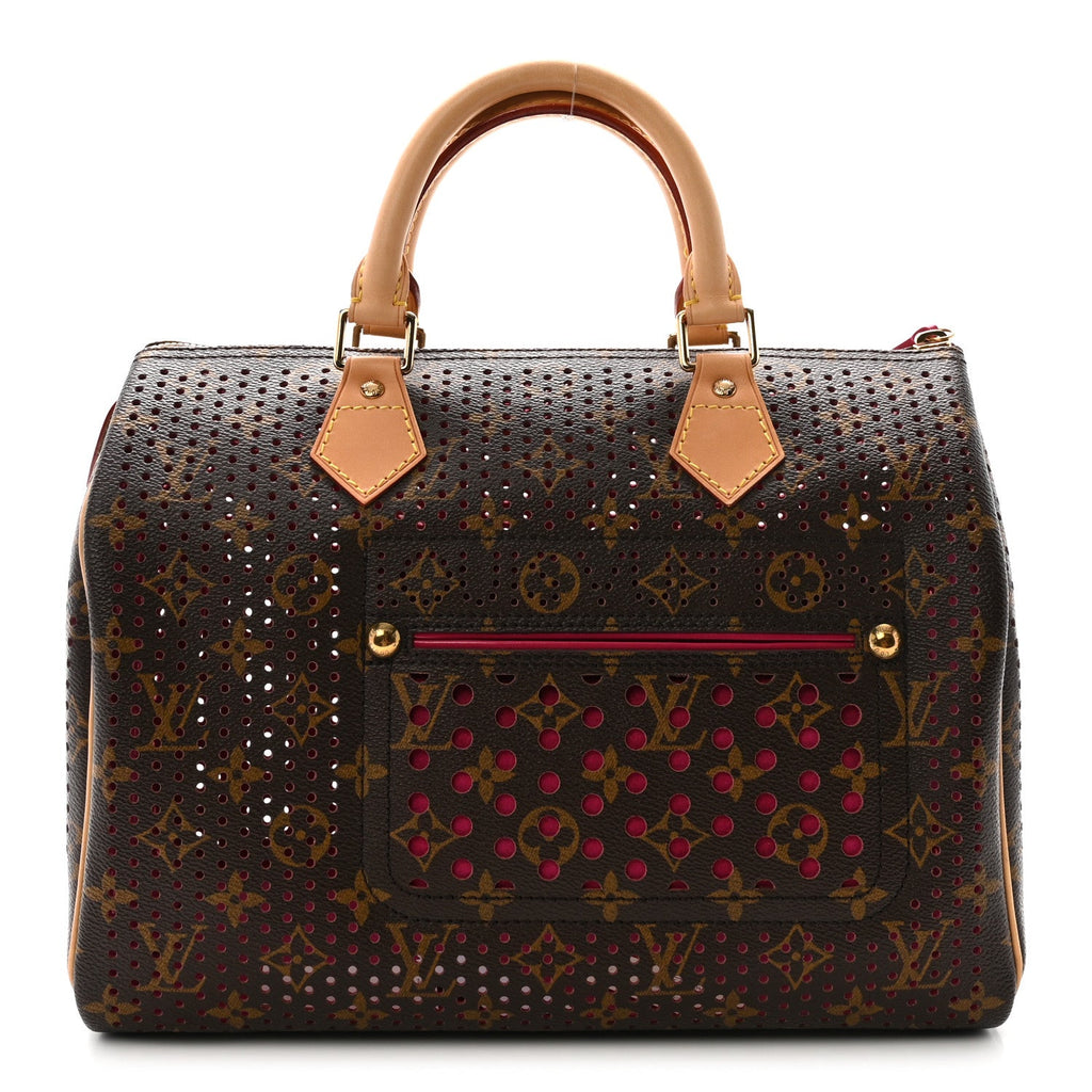 Monogram Perforated Speedy 30 Fuchsia