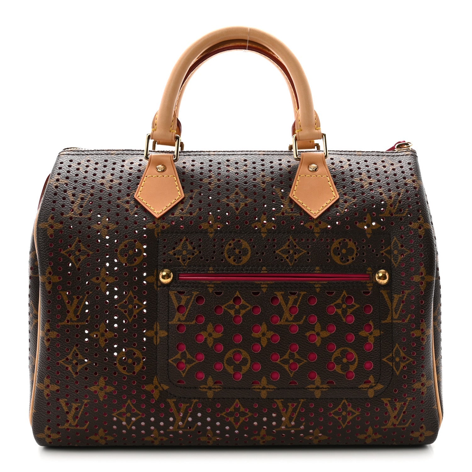 Monogram Perforated Speedy 30 Fuchsia