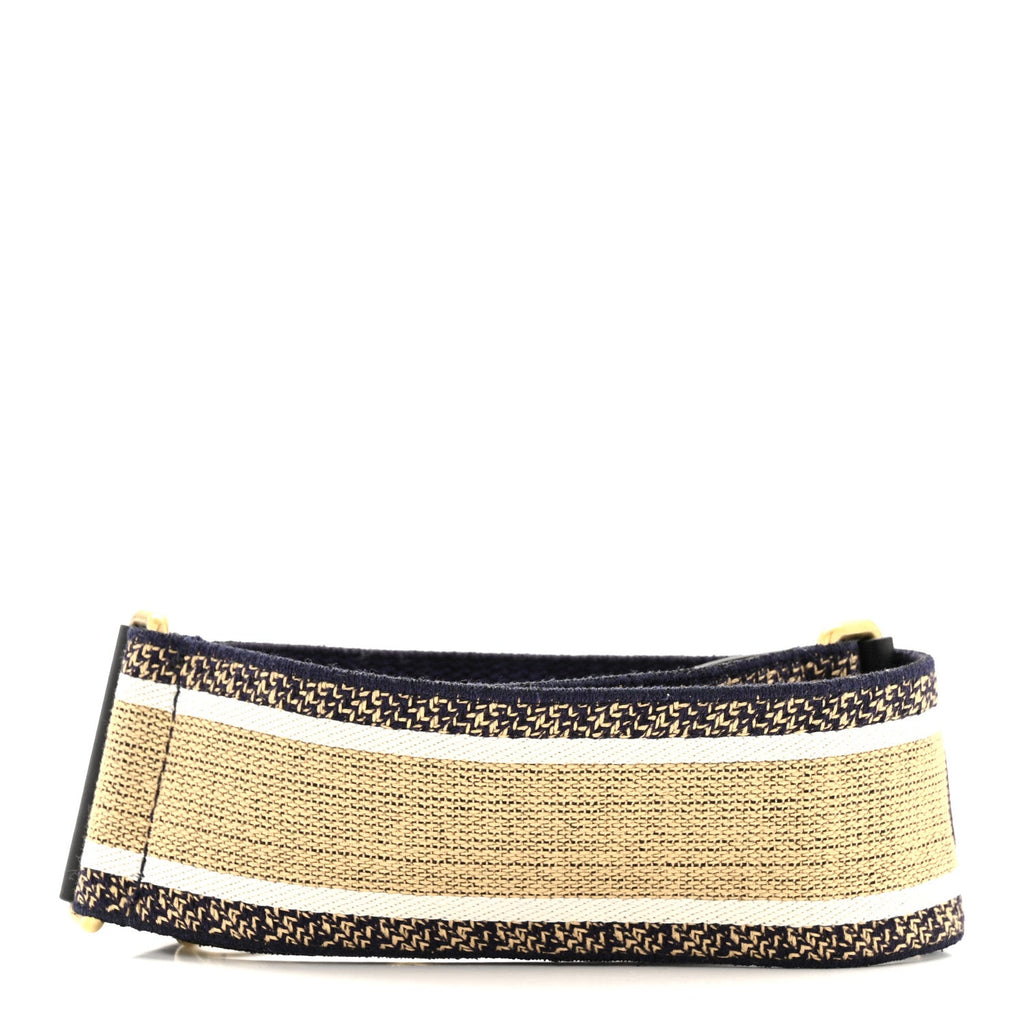 Canvas Embroidered Shoulder Strap Chocolate Multicolor