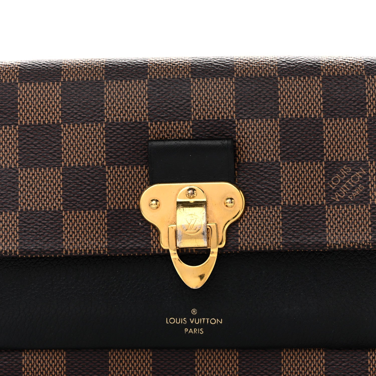 Damier Ebene Vavin Chain Wallet Black