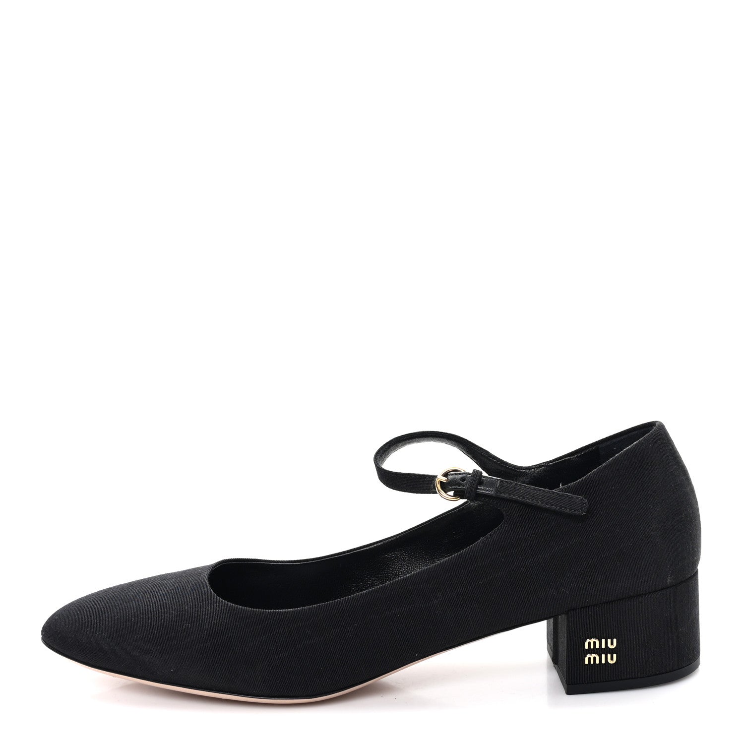 Grosgrain Moire Mary Jane Pumps 40 Black