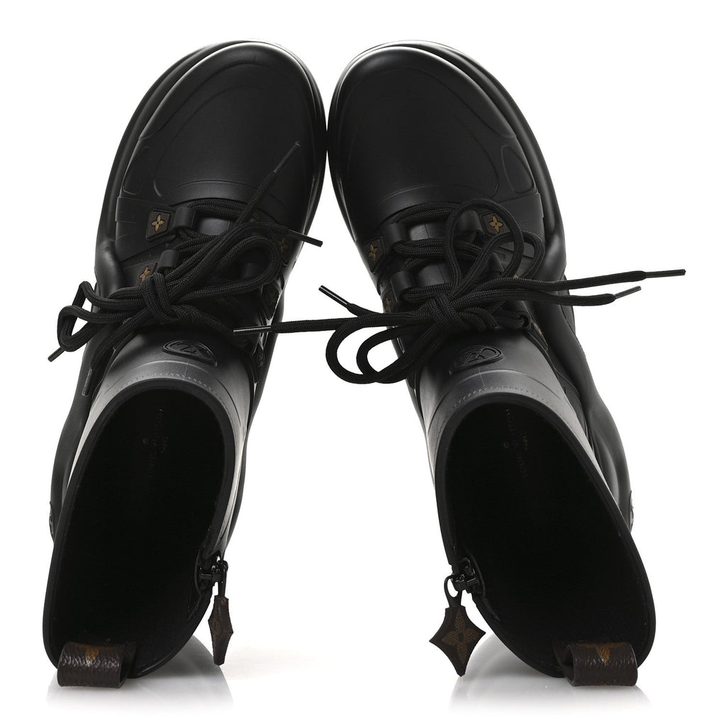 Mat Rubber Monogram LV Archlight Sneaker Boots 38 Black